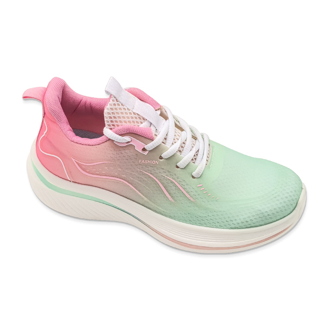 Women's Injection Shoes Gradient Colored Sports Shoes Walking Casual Knitted Shoes