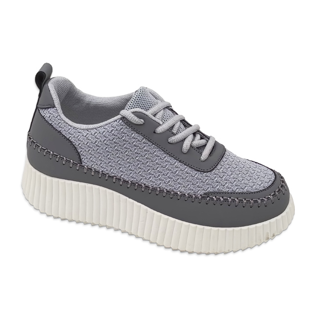 Injection Sneaker Print Shoes For Woman Lace-up Platform Chunky Walking Shoes