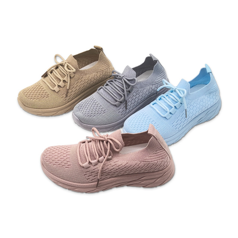 Injection Shoes for Women Lace Up Shoes Performance Solid Color Walking Sneakers