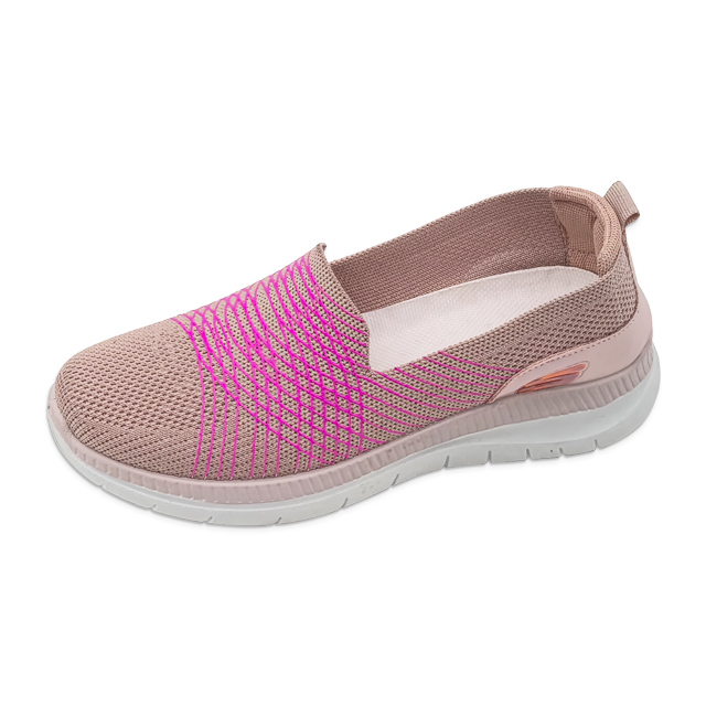 Women's Injection Shoes Solid Color Walking Shoes Casual Knitted Shoes