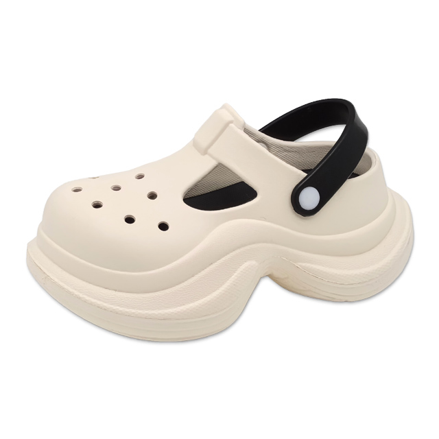 Women's EVA Garden Shoes outside Wear Anti-slip Thick Soled Contrast Color Shoes