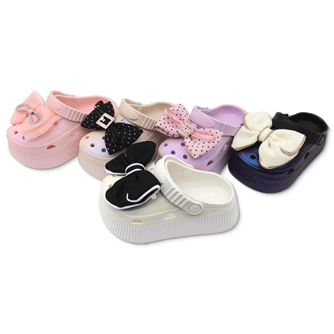 Children‘s EVA Shoes Thick Bottom Outdoor Summer Soft Beach Shoes for Girls Children Sandals with A Large Bowknot