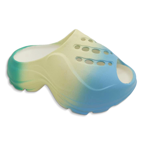 EVA Soft Sole Women's Shoes Outdoor Beach Shoes Girl's Slippers Gradient Color with Thick Bottom