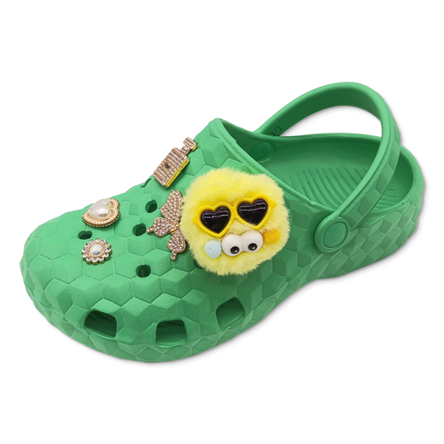 EVA Garden Shoes for Women And Girls Solid Color Slippers With Exquisite Accessories And Little Plush Accessories