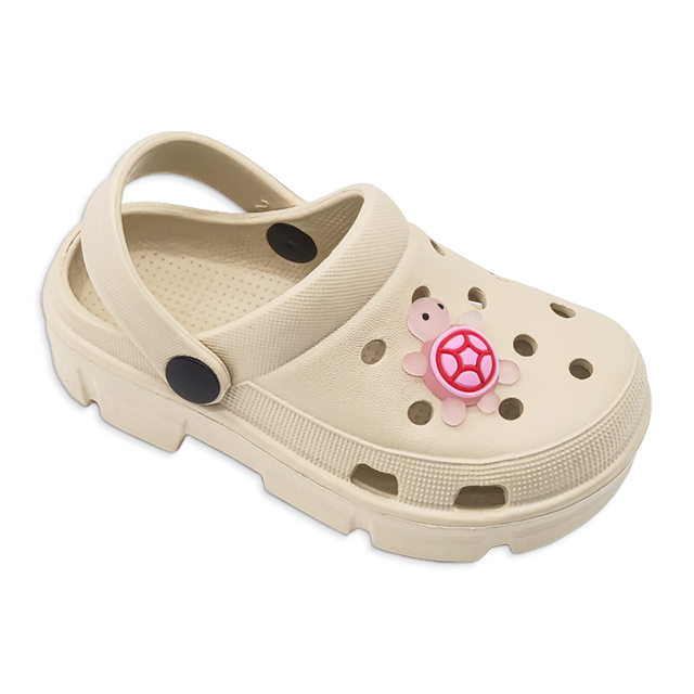 Kid’s EVA Shoes Cute Garden Shoes Baby Girls Solid Color Outdoor Sandals Slippers With Shoe Upper Decoration