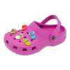 Kid's EVA Sandal Beach Garden Shoes with Super Cute Decorations Solid Color Garden Shoes for Girls