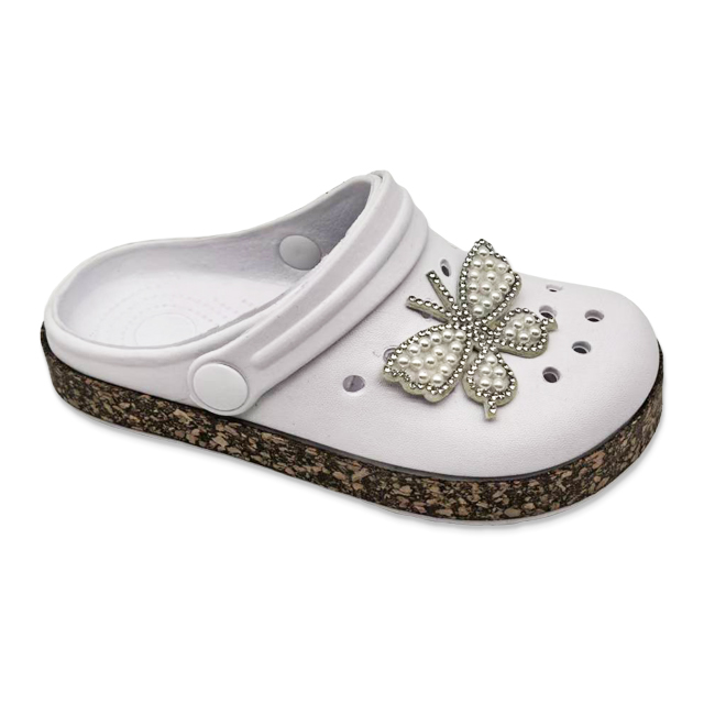 EVA kid's garden shoes girl's closed-toes shoes Upper with butterfly decoration Special material sole