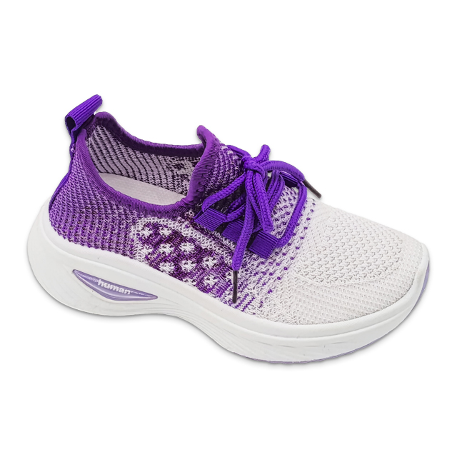 Kids Injection Shoes Knitted Outdoor Breathable Shoes Casual Sports Thick Soled Two-tone Shoes