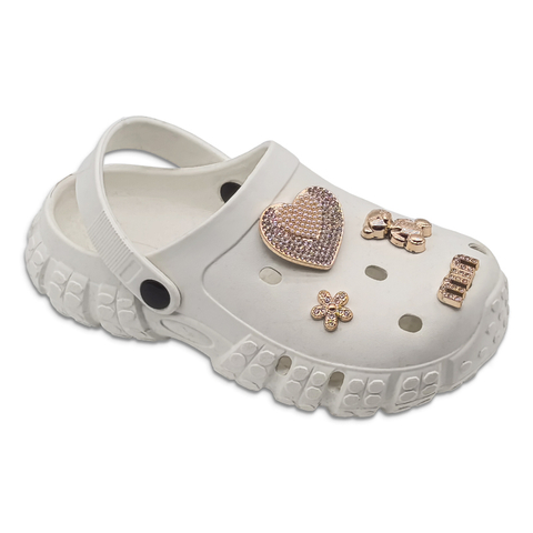 Children's EVA Shoes Summer Outdoor Beach Garden Shoes with Cute Bear Accessories Slipper Anti-skid And Wear-resistant