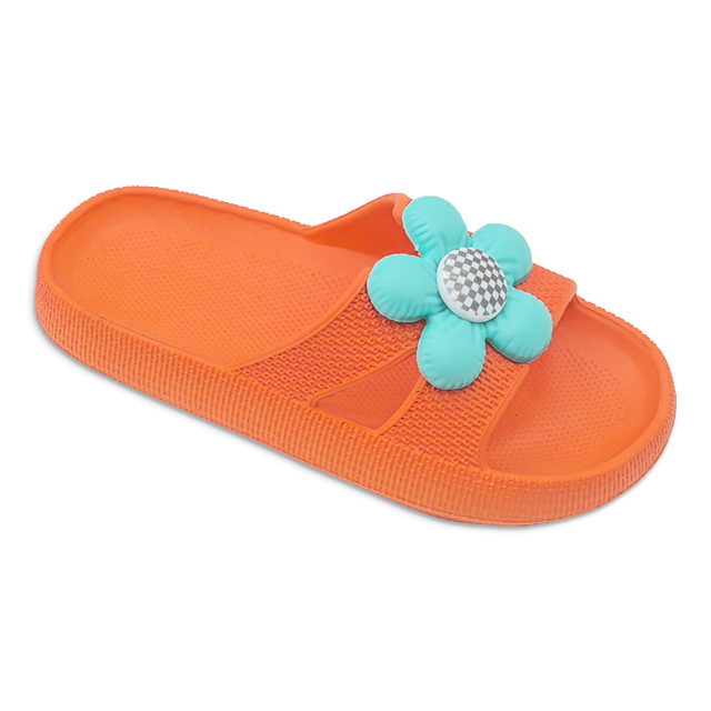 Kids EVA Slippers Cute Blue Little Flower Accessories Slippers Solid Color Home Classic For Children