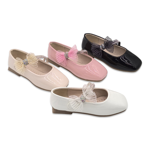 Princess Leather Shoes for Girls with Bowknot Ballet Princess Shoes Walking Children's Shoes