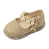 Baby Girls Cute Bow Single Shoes Princess Shoes Kids Pu Leather Soft Shoes with Little Flowers