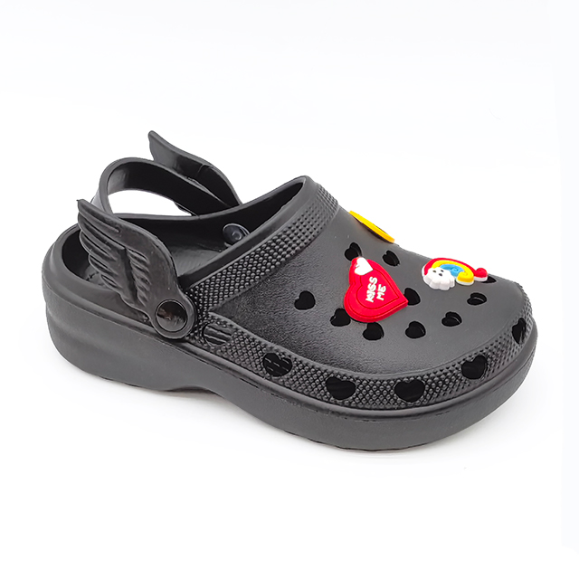 EVA Summer Sandals Women's Clogs Heart Shoe Hole Girls Cute Garden Shoes Outdoor Shoelaces with Small Wings