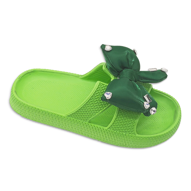 Kids EVA Slippers Cute Bowknot Accessories Slippers Solid Color Home Classic For Girls