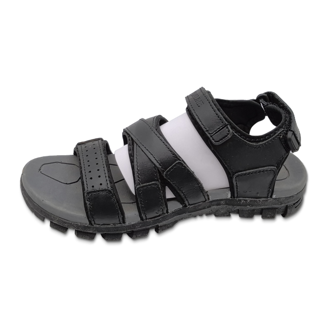 Men's Outdoor Non-Slip Leather Velvet Upper Sandals Indoor Soft Leather Platform Slippers