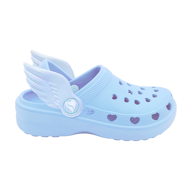 Women’s Slippers EVA Shoes Heart-shaped Hole Garden Shoes Decorate with Wings Cute And Fashionable
