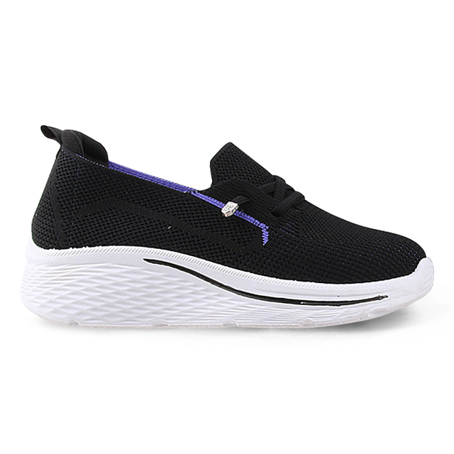 Women's Walking Shoes Breathable Sports Running Flying Knitting Shoes Famale Thick Bottomed Casual Shoes
