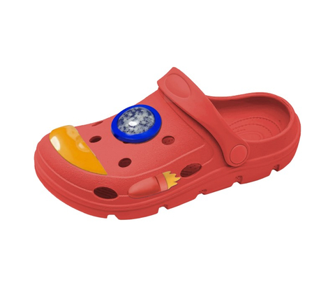 Children's EVA Shoes Solid Color Waterproof Space Rocket Decoration Slippers