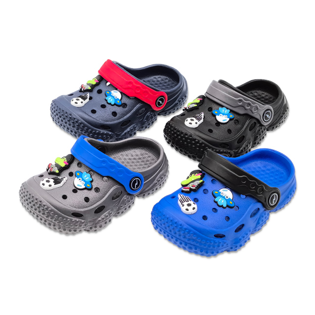 Children's EVA Slippers Bottom of Tire Shoes with Cartoon Crocodile Decoration