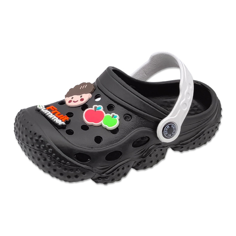 Children's EVA Slippers Bottom of Tire Shoes with Apple Decoration
