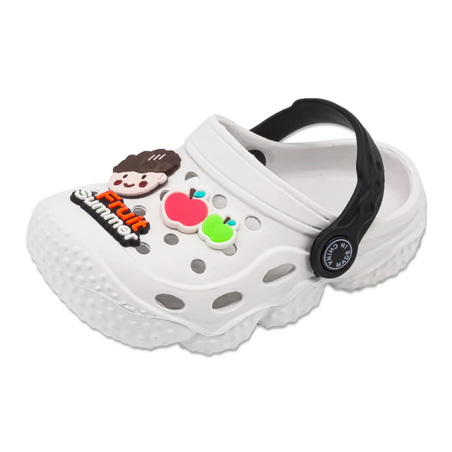 Children's EVA Slippers Bottom of Tire Shoes with Apple Decoration