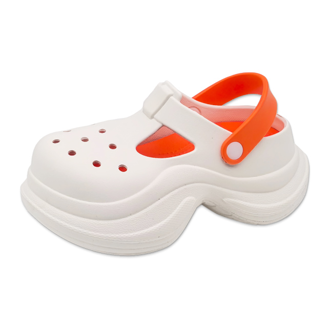 Women's EVA Garden Shoes outside Wear Anti-slip Thick Soled Contrast Color Shoes