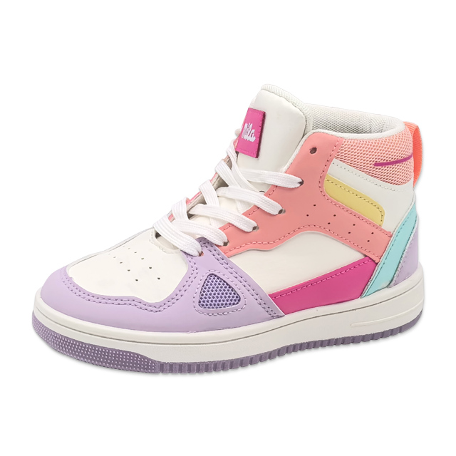 Kid's Trending Footwear Colorful Thick Bottom Lace-Up Walking Sports Shoes