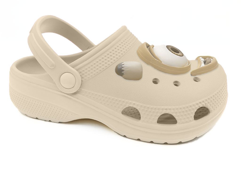Children's EVA Shoes Multi Color Waterproof Fun Eyeball Decoration Clogs