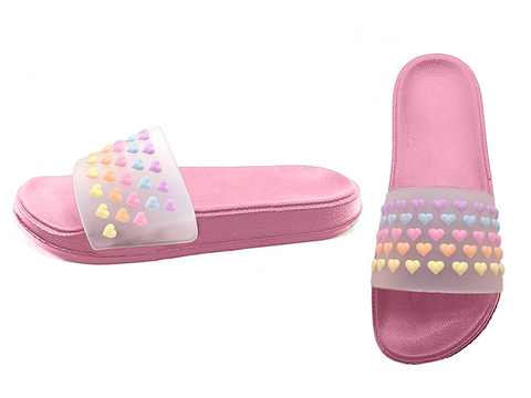 Women's EVA Shoes Two Tone Colorful Heart Decoration Fashion Slippers