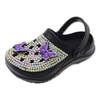 Ladies Soft EVA Garden Shoes Women And Girls Breathable Chunky Eva Clogs with Rhinestone On The Shoes Upper