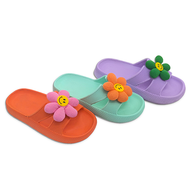 Kids EVA Slippers Cute Sunflower Accessories Slippers Non-Slip Solid Color for Home