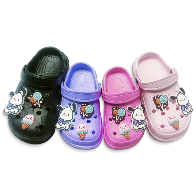 EVA Light Weight Trendy Slippers for Girls Rubber Slippers with Cartoon Design Rubber Patch Around The Upper 