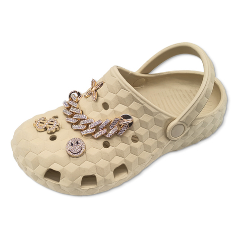 EVA Soft Clogs Garden Shoes for Women And Girls Comfortable Shoes Solid Color Slippers With Exquisite Accessories
