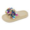 Children's EVA Shoes Solid Color Sole Waterproof Colorful Sequin And Bead Decoration Slippers