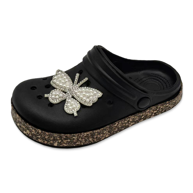 EVA kid's garden shoes girl's closed-toes shoes Upper with butterfly decoration Special material sole