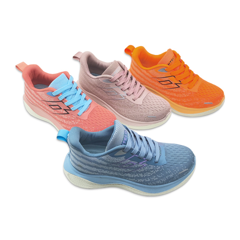 Women's Injection Shoes Knitted Outdoor Breathable Casual Sports Thick Soled Shoes