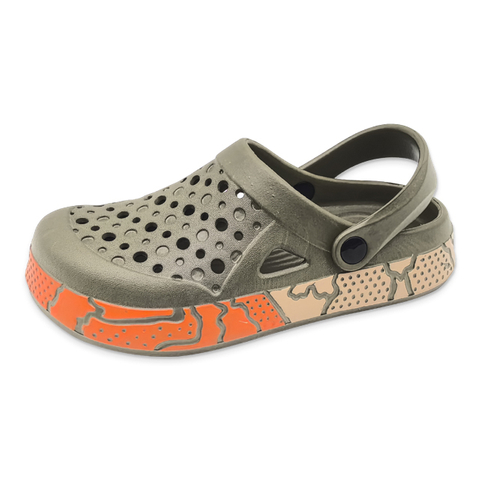 Men's EVA Shoes Contrast Color Sole with Pattern Waterproof Garden Shoes