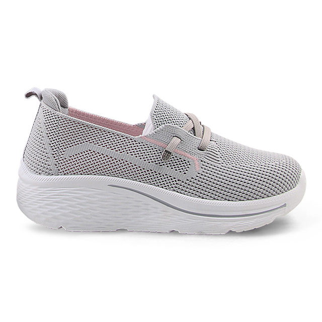 Women's Walking Shoes Breathable Sports Running Flying Knitting Shoes Famale Thick Bottomed Casual Shoes