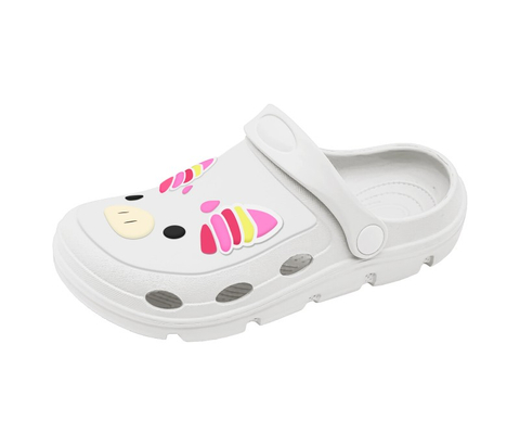 Children's EVA Shoes Solid Color Waterproof Cartoon Little Cow Decoration Slippers