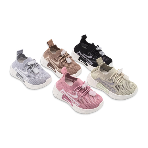 Kid's Injection Shoes Flying Knitted Sneakers Breathable Mesh Casual