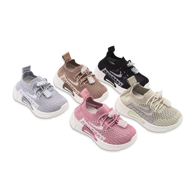 Kid's Injection Shoes Flying Knitted Sneakers Breathable Mesh Casual