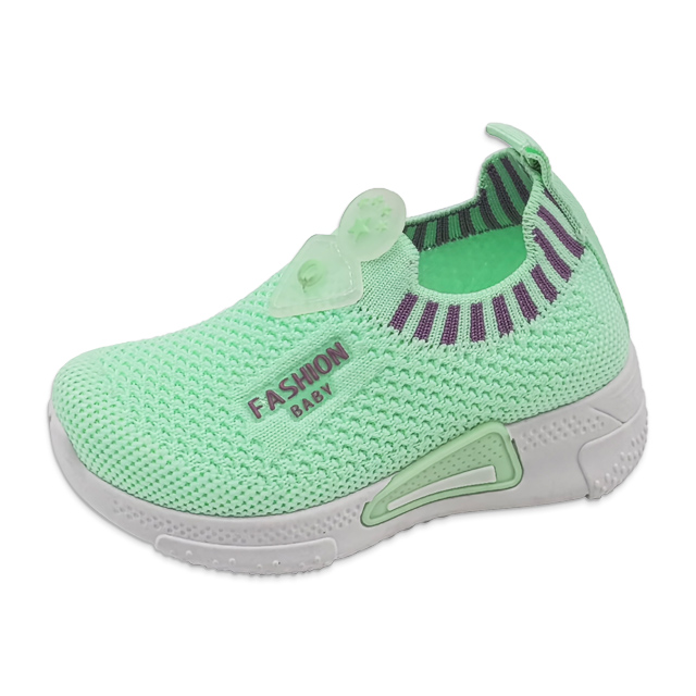 Kid's Injection Shoes Flying Knitted Mesh Fashionable Casual Sports Shoes