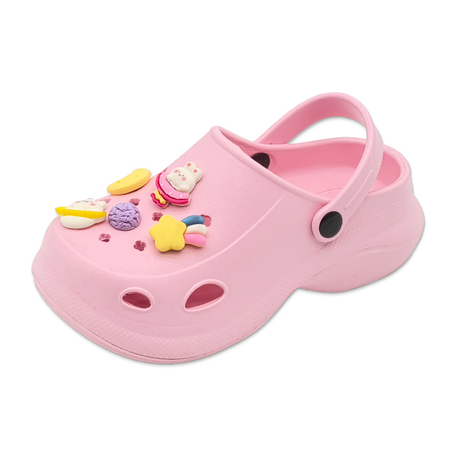 Kid's EVA Garden Shoes Thick Sole Fashion Slippers With Cute Decorations