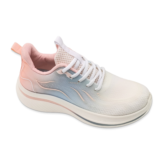 Women's Injection Shoes Gradient Colored Sports Shoes Walking Casual Knitted Shoes