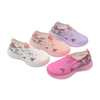 Women's Fly Knit Casual Walking Shoes with Flowers And Rhinestones