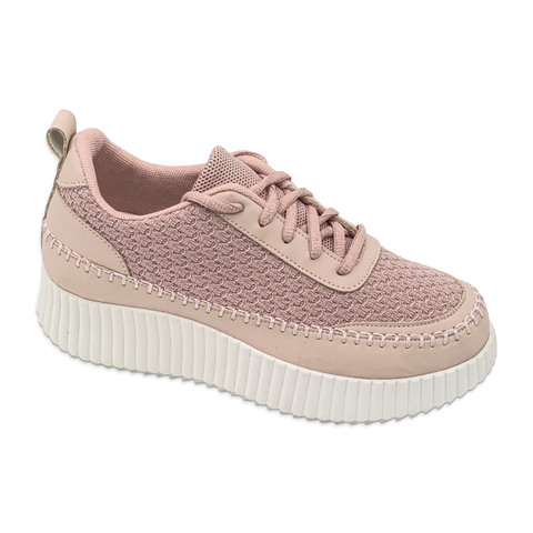 Injection Sneaker Print Shoes For Woman Lace-up Platform Chunky Walking Shoes