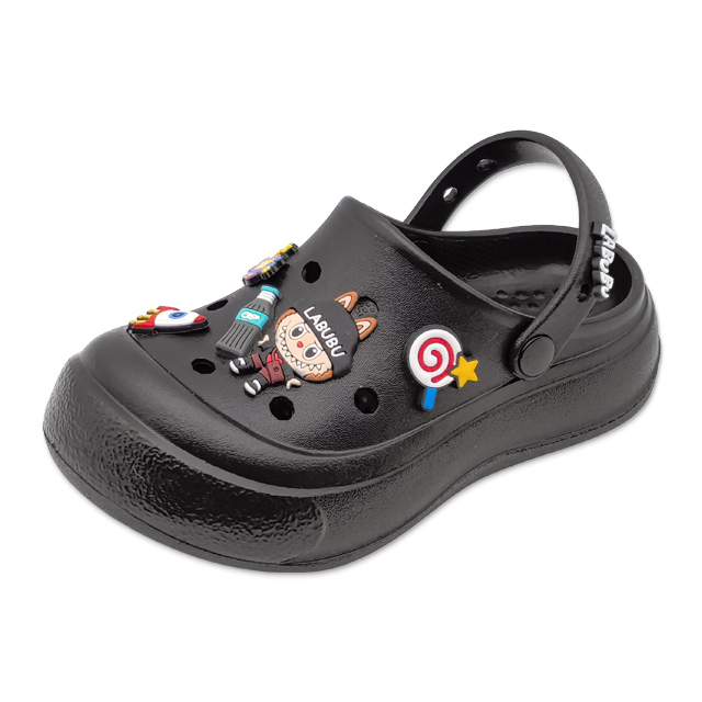 Women's EVA Classic Thick Soled Round Toe Shoes Garden Shoes With Labubu Decoration