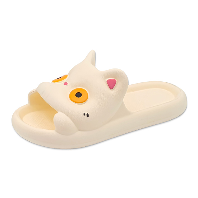 Kid's Funny Slippers Cute Cat Series Solid Color Slippers