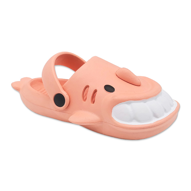Kid's Funny Slippers Solid Color Cartoon Shark Indoor Slippers