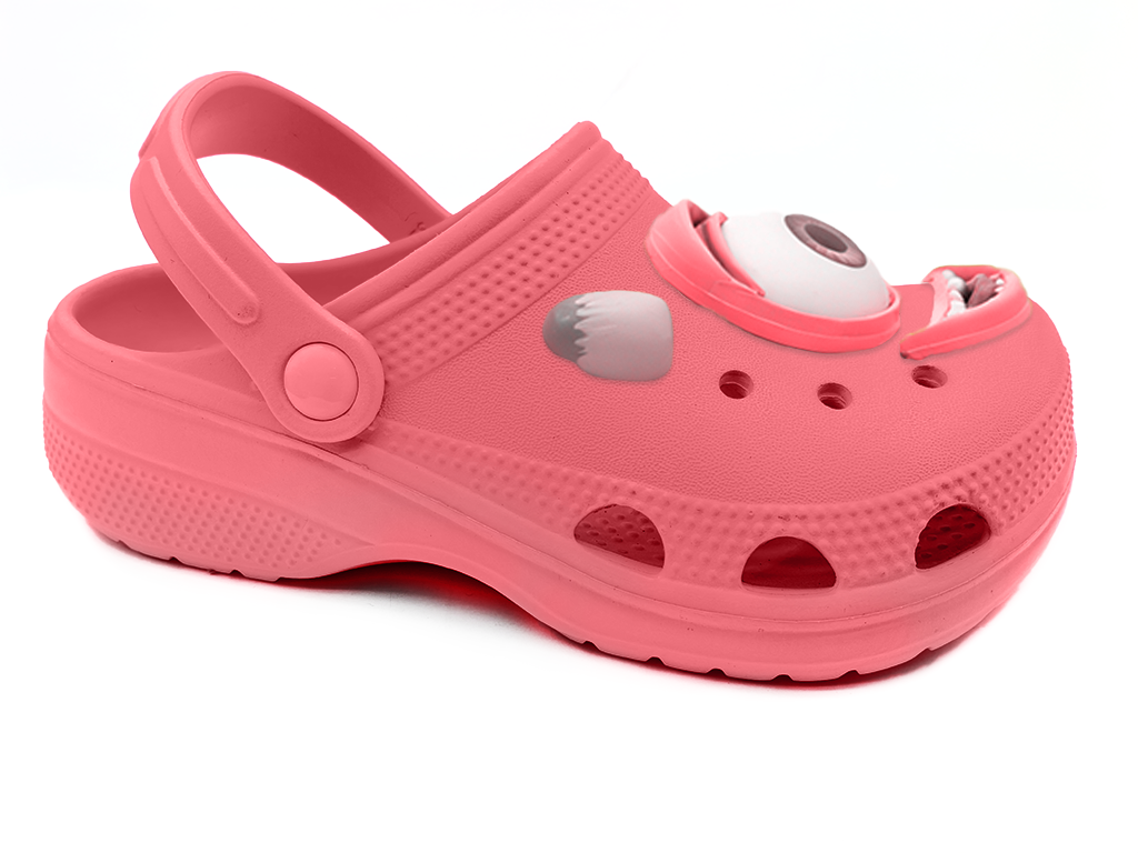 Children's EVA Shoes Multi Color Waterproof Fun Eyeball Decoration Clogs